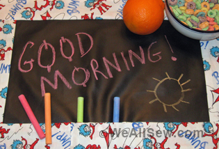 DIY Chalkboard Placemat