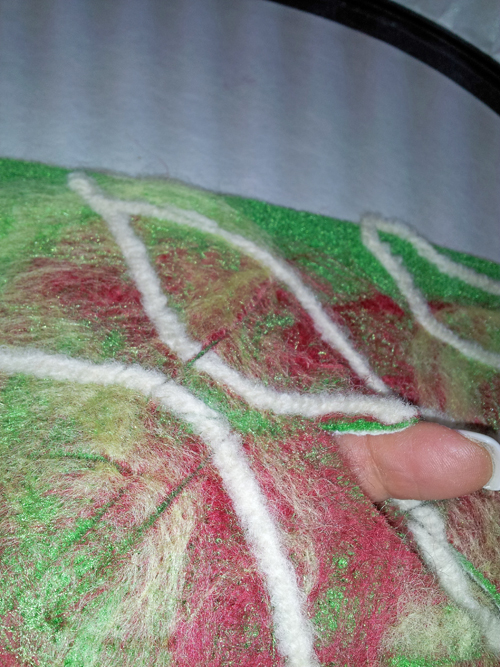 cut the tree pieces from the felt