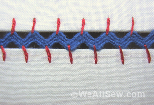 Floating Rickrack Sewing Technique - insertion