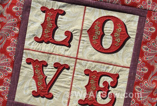 L-O-V-E Quilt Block