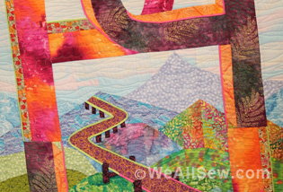Pipes challenge quilt by Georgia Bonesteel
