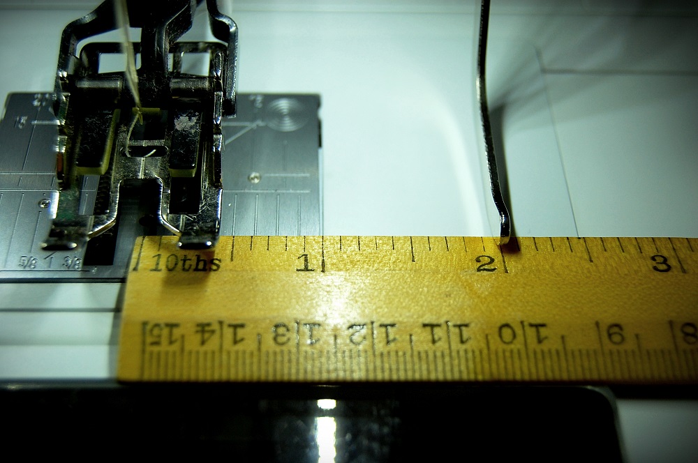Set the spacing on the seam guide