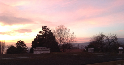 beautiful colors in a sunset