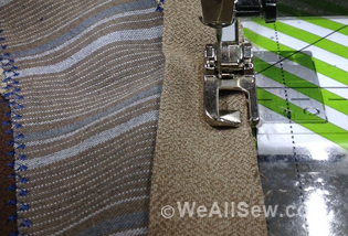 lap seam foot quilt binding