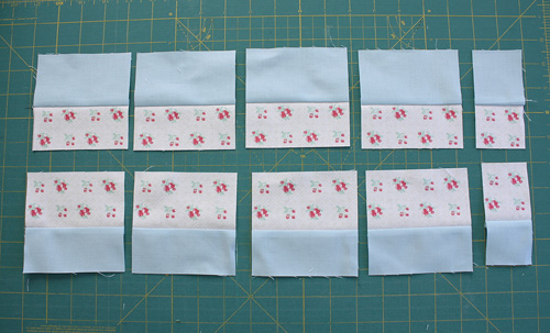 cut 4" blocks