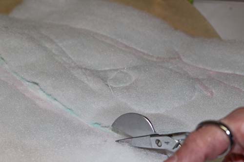 cut away batting