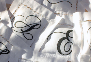 DIY Linen sachet - PaintWork Monogram