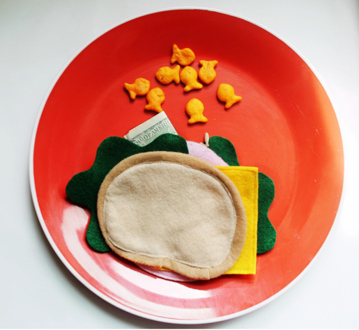 DIY Lunch Money Wallet Bologna Sandwich