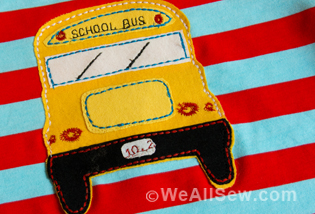 DIY School Bus Applique