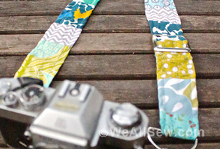 DIY Adjustable Patchwork Camera Strap