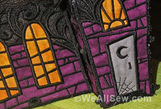 free-standing lace haunted house