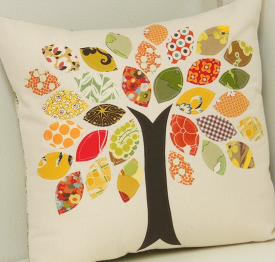 DIY fall leaf pillow