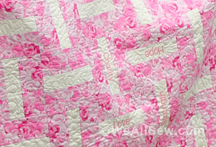 sew pink quilt