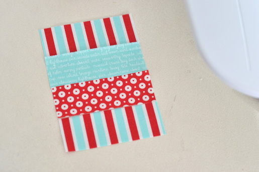 four fabric strips
