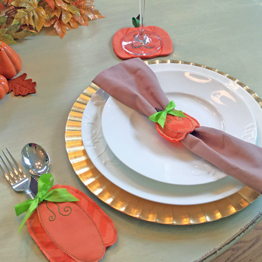 DIY In-the-Hoop Pumpkin Napkin Ring