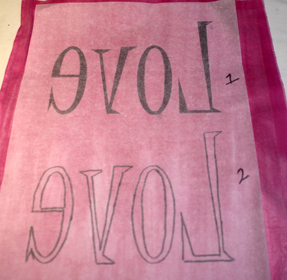 DIY Love mini-quilt