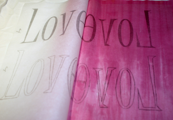 DIY Love mini-quilt
