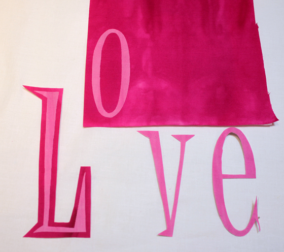 DIY Love mini-quilt