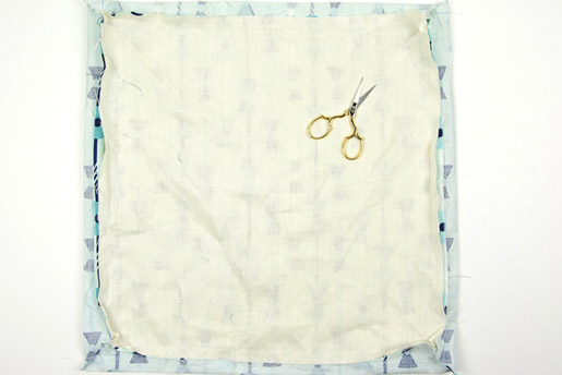 Turn the napkin right side out