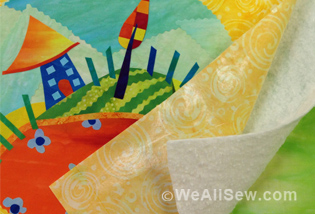 how determine a scrim side when fusing a quilt