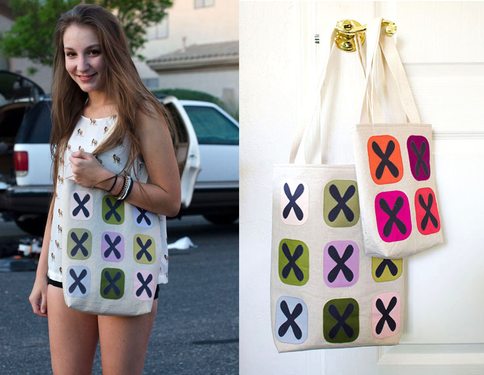 How to make a big or little modern tote bag