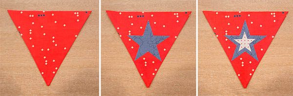 BERNINA 4th of July Bunting Tutorial Placing Stars