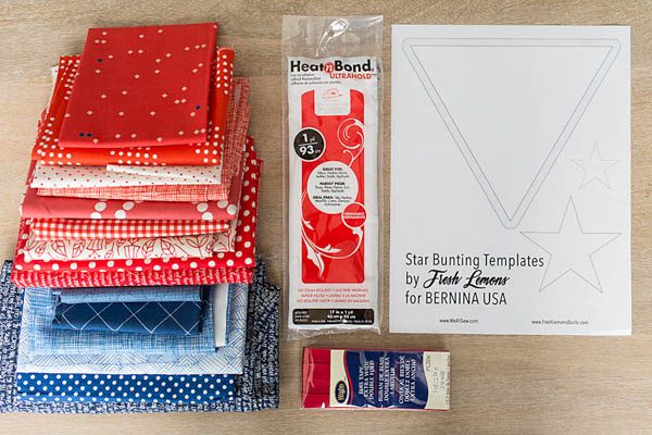 BERNINA 4th of July Bunting Tutorial Materials