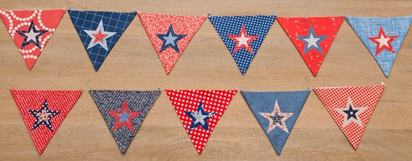 BERNINA 4th of July Bunting Tutorial Placing Star