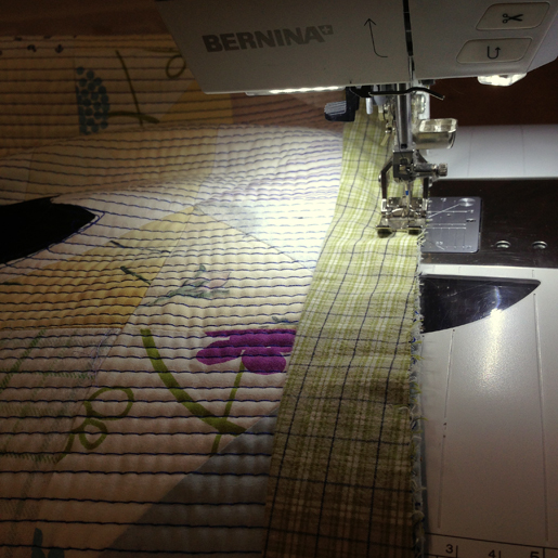 Finish the quilt edges with binding