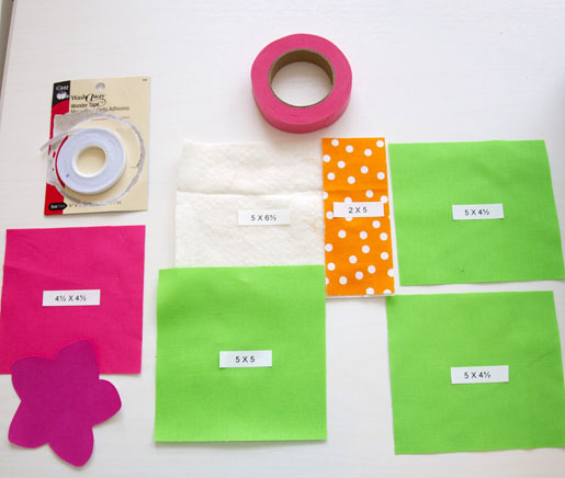 This is all you need to create a mug rug in the hoop