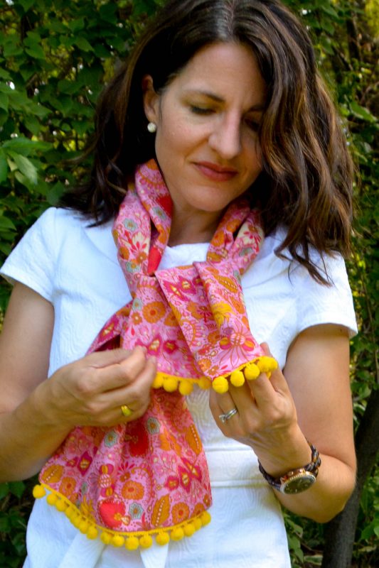PomPom Scarf Sewing Tutorial-Finished 2