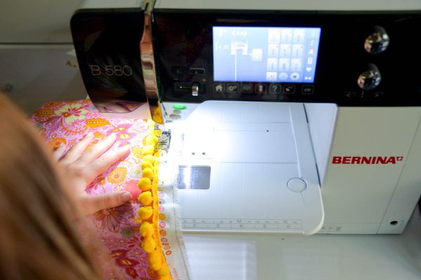 PomPom Scarf Sewing Tutorial-Basting