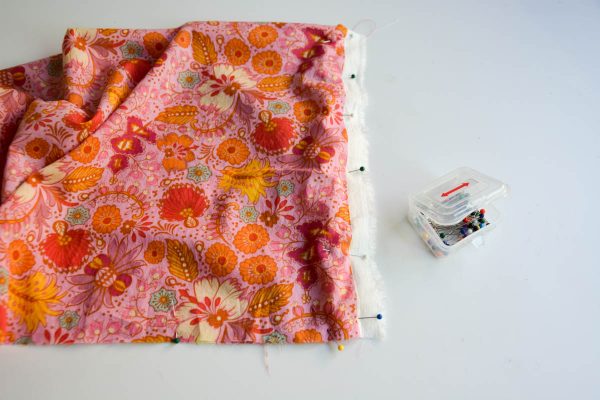 PomPom Scarf Sewing Tutorial-matching raw edges