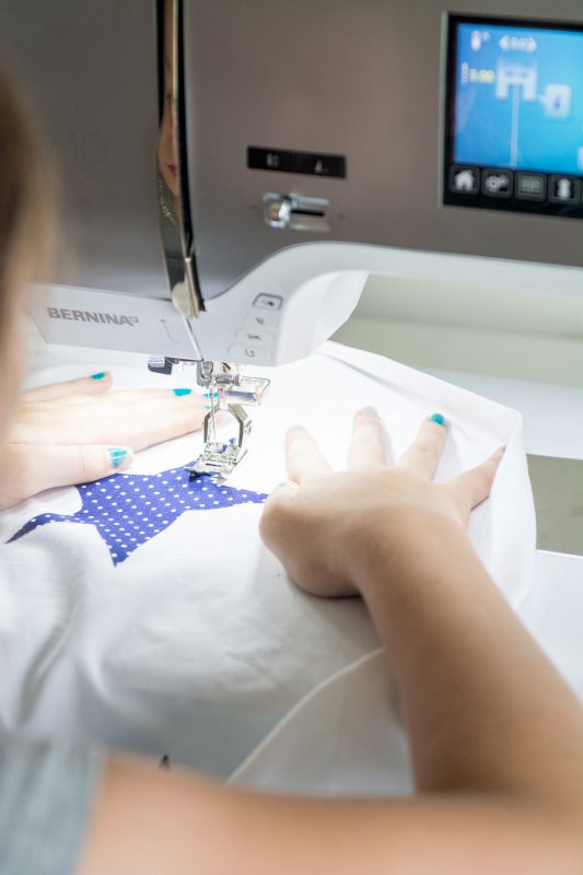 Summer Pillow Sewing Project for kids, helps to teach them basic sewing skills!