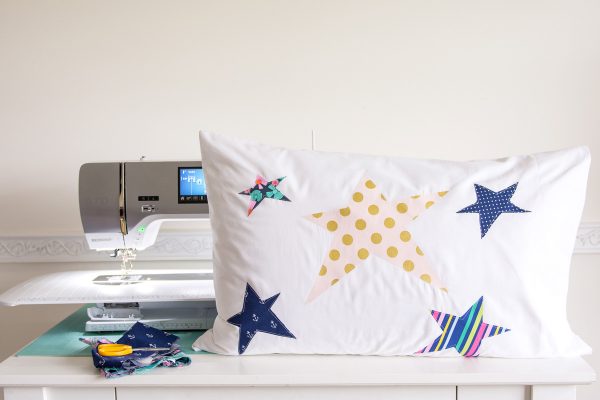 Summer Pillow Sewing Project for kids, helps to teach them basic sewing skills!