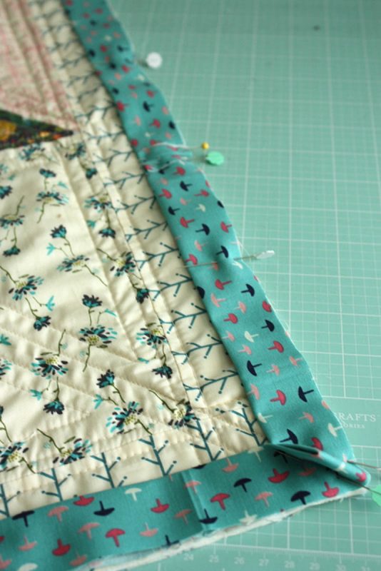 Lone Star Baby Quilt Quilt-Along Part II-Pin Bindings