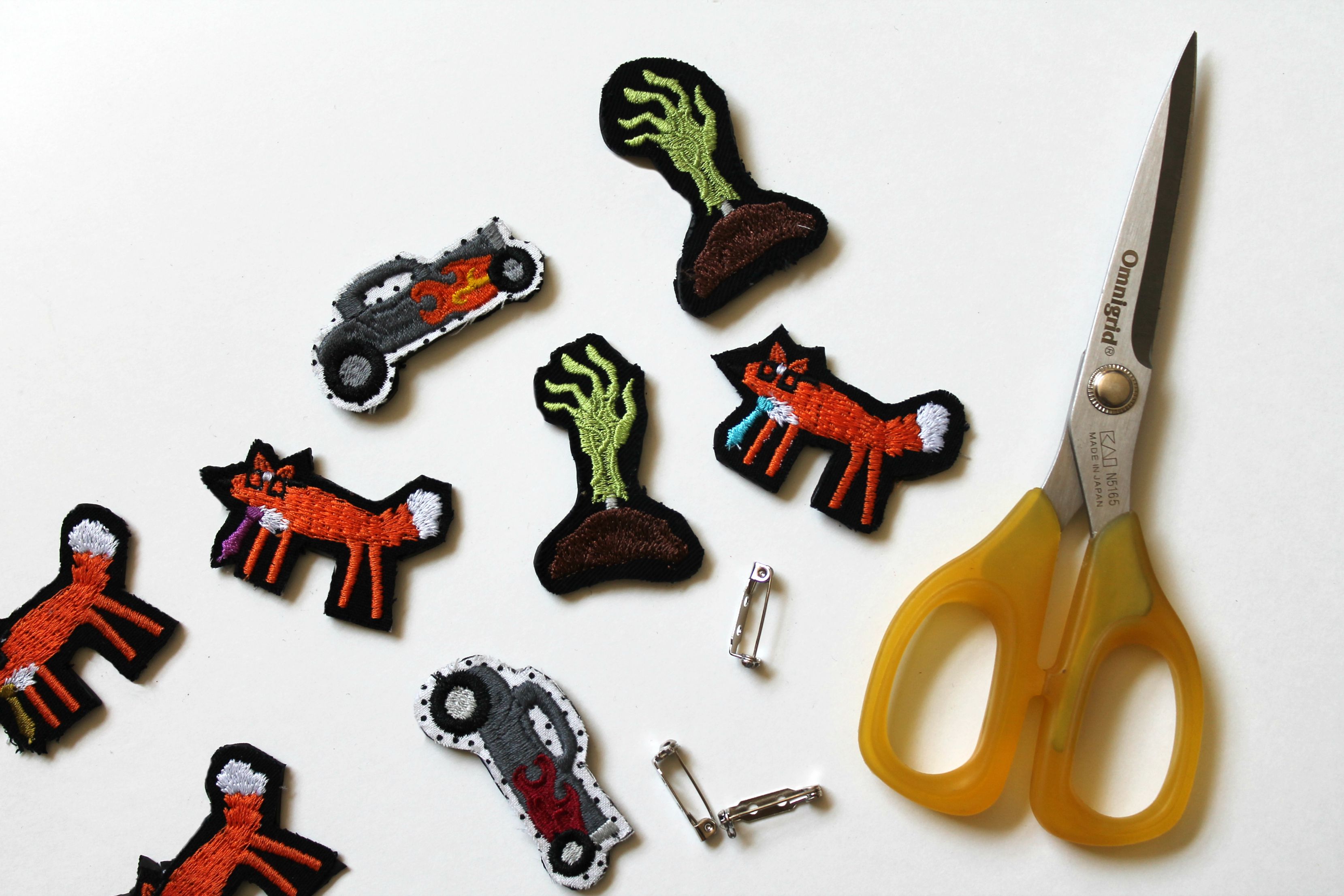 Embroidered FIMO Brooch