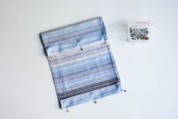 Midi Skirt Tutorial - Fold the bottom edge of the pockets up