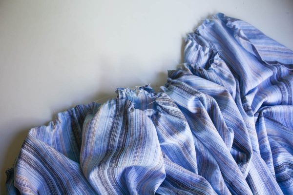 Midi Skirt Tutorial - Gather the top of the skirt pieces