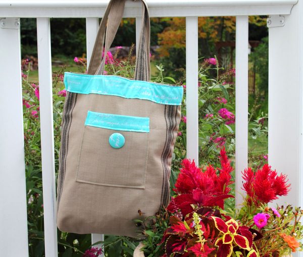 Rustic Tote Bag Tutorial from WeAllSew