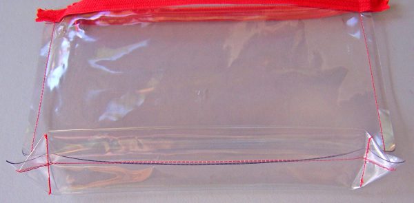 How to sew a clear vinyl zippered pouch