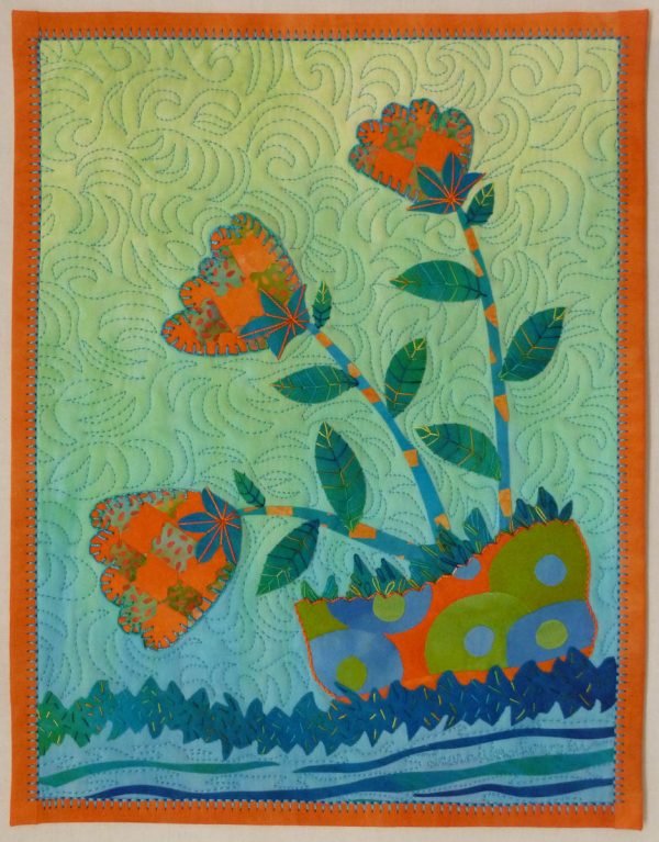 Binding Stitch Tip - Springblossom Quilt Laura Wasilowski