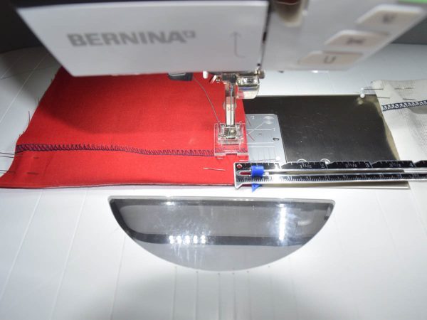 Patch Pocket Tutorial - sewing the pocket facing in place 