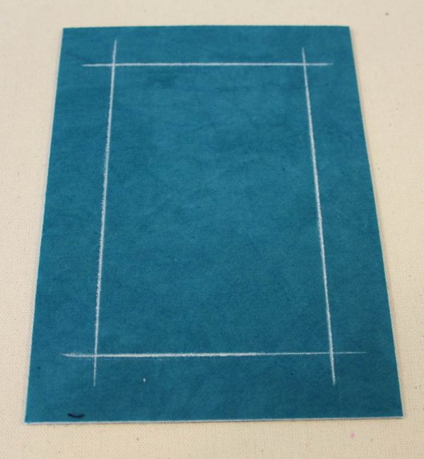 Fabric Frame Sewing Tutorial - marking the border