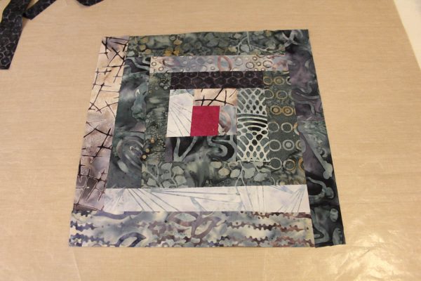 Fused Log Cabin Table Runner Tutorial - block measuring 11"