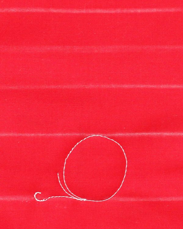 Free-Motion Snowman - first stitches