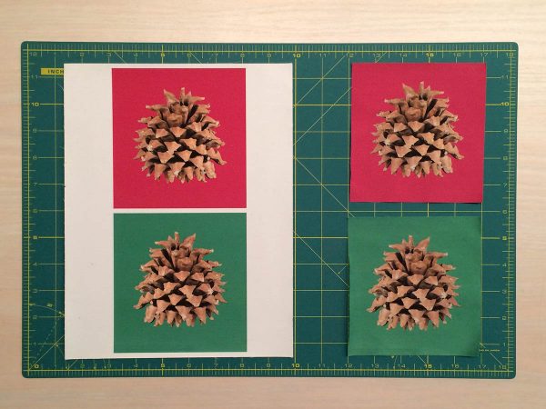 Holiday Coasters Tutorial - Pine Cone image printed on fabric