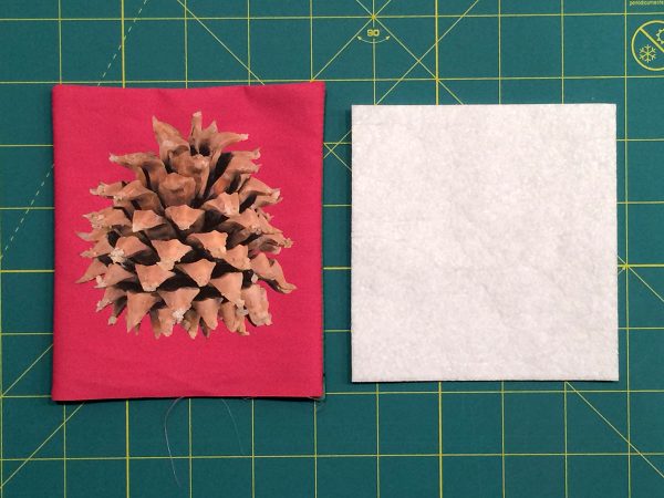 Holiday Coasters Tutorial - Cut a small piece of heavyweight fusible interfacing