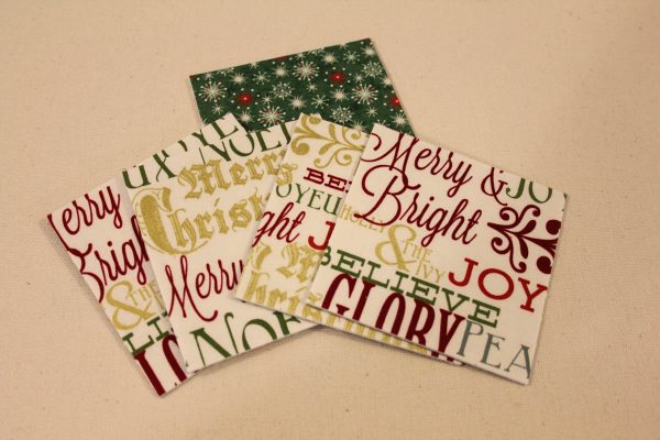 Holiday Fabric Boxes - preparing the fabric
