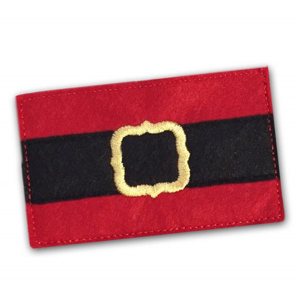 Santa Pants Gift Card Holder Tutorial - trim around the edges